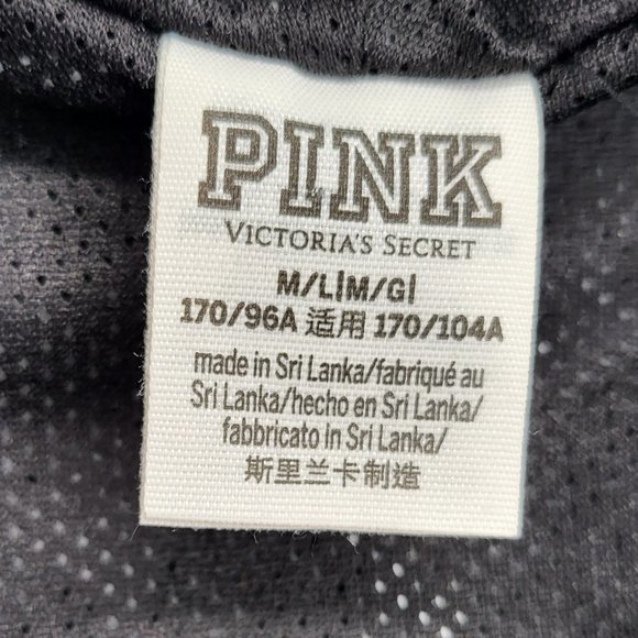 Pink VICTORIAS SECRET Windbreaker Jacket Snakeskin Print Womens Medium Hooded - Picture 5 of 5